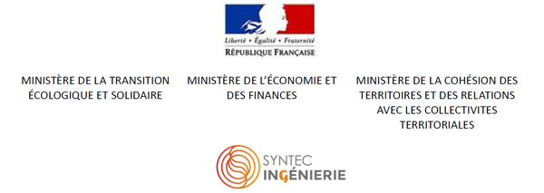 Les ministères de la Transition écologique et solidaire, de l'économie et des finances, des territoires et des relations avec les collectivités territoriales, et Syntec Ingénierie