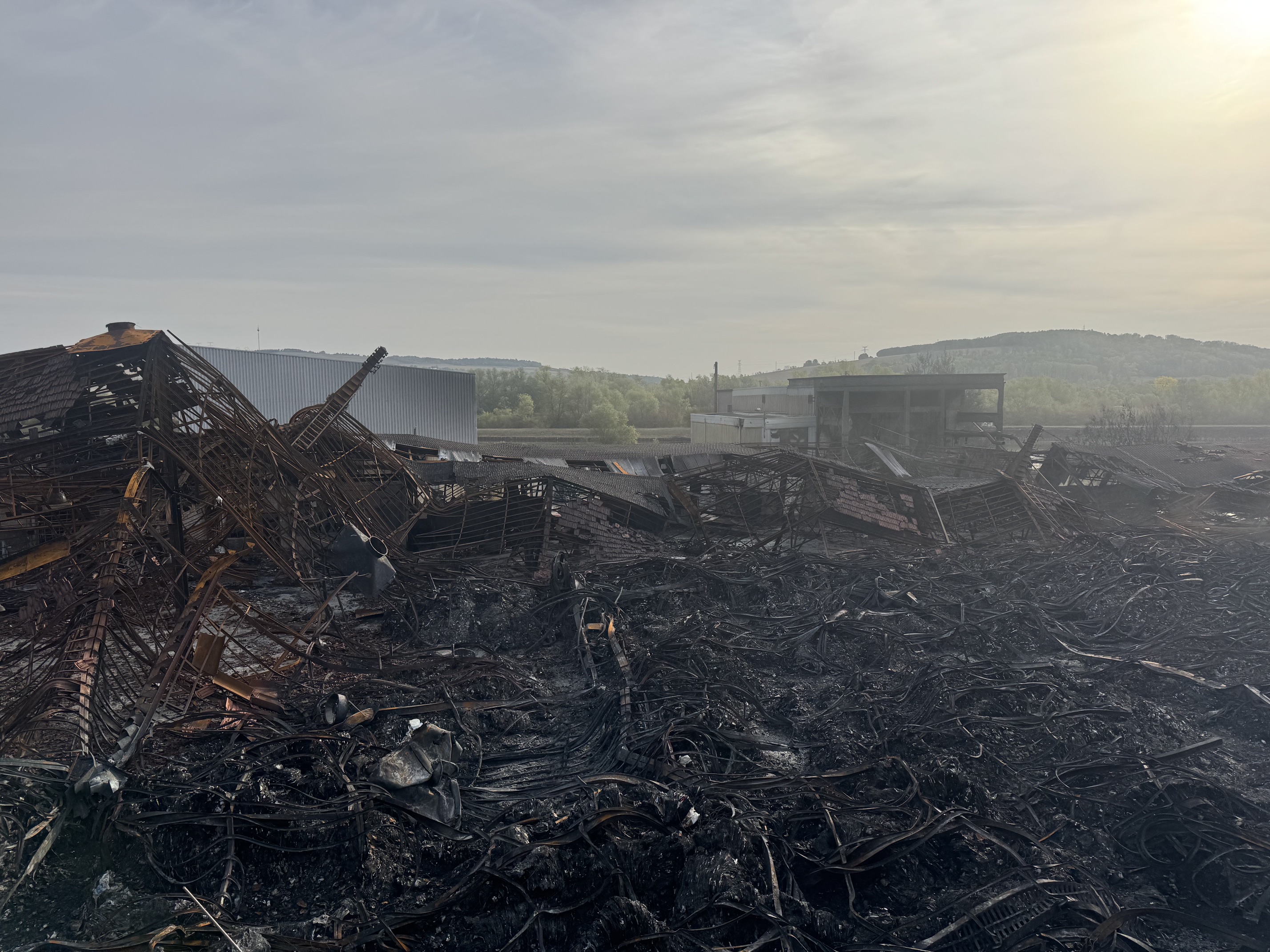 Incendie sur le site Paprec situé à Dieulouard (54) - Crédit BEA-RI