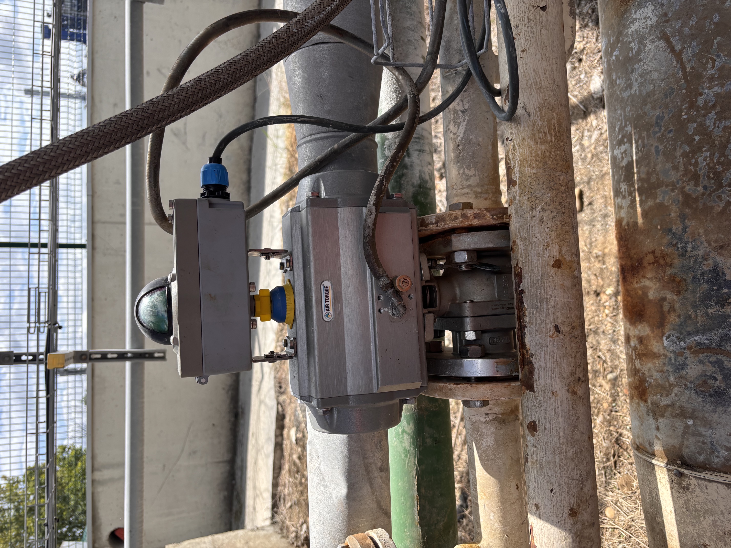 Vanne MMR de la canalisation fuyarde - site TREDI