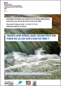 Webinaire : 30 ans après, quel bilan peut-t-on tirer de la loi sur l’eau de 1992 ?