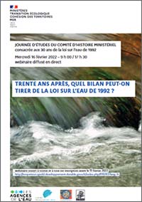 Webinaire : 30 ans après, quel bilan peut-t-on tirer de la loi sur l'eau de 1992 ?